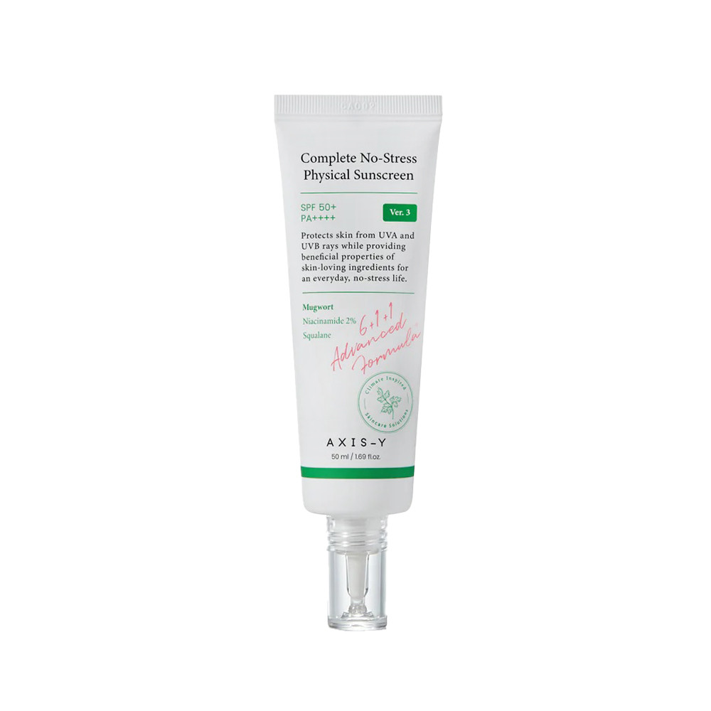 Axis-Y Complete No-Stress Physical Sunscreen 50ml mineral sunscreen for sensitive and reactive skin