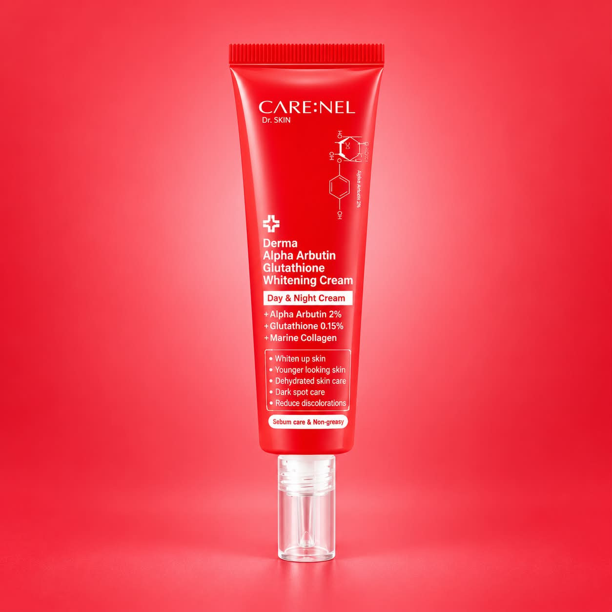 CARE:NEL Derma Alpha Arbutin Glutathione Whitening Cream 45ml jar