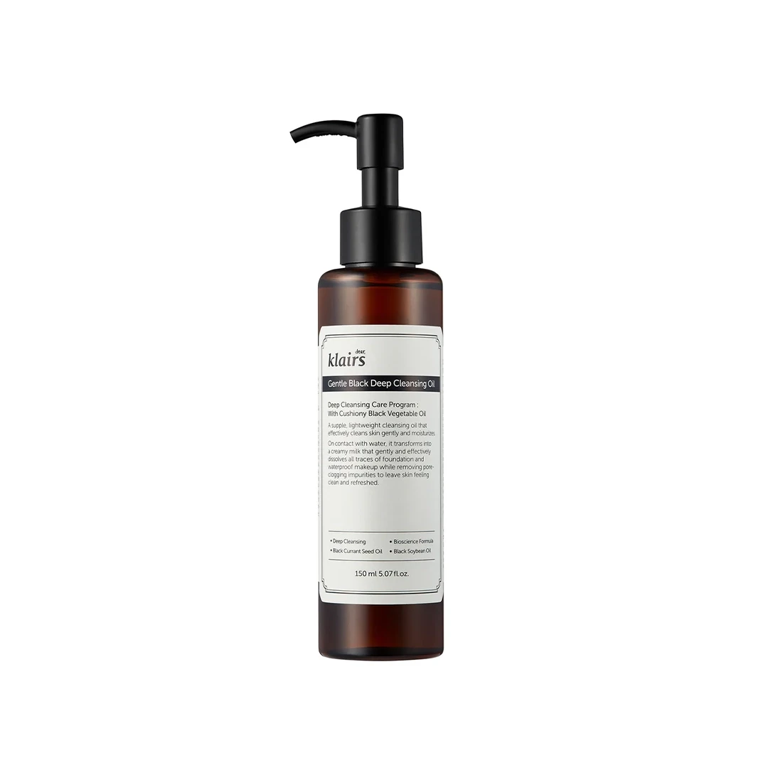 Dear Klairs Gentle Black Deep Cleansing Oil 150ml bottle