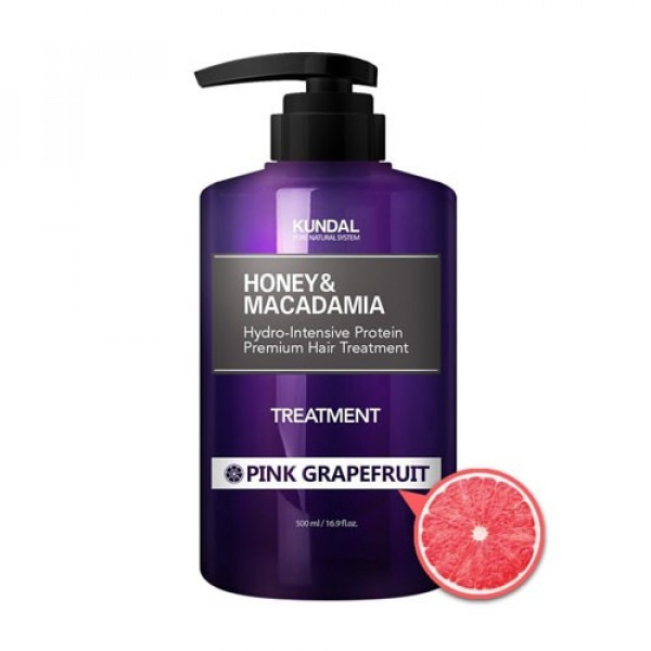 Kundal Honey & Macadamia Treatment Pink Grapefruit 500ml nourishing hair treatment