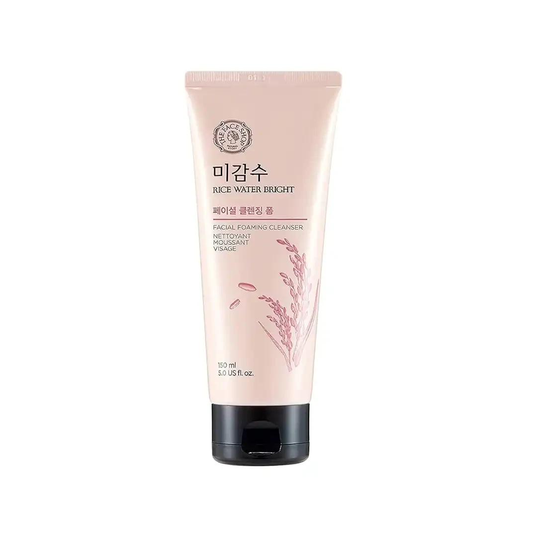 The Face Shop Rice Water Bright Foaming Cleanser 150ml gentle foaming cleanser for brightening and refreshing skin